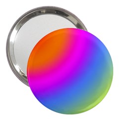 Radial Gradients Red Orange Pink Blue Green 3  Handbag Mirrors by EDDArt