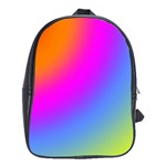 Radial Gradients Red Orange Pink Blue Green School Bags (XL)  Front