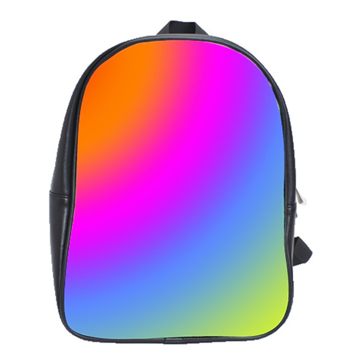 Radial Gradients Red Orange Pink Blue Green School Bags (XL) 