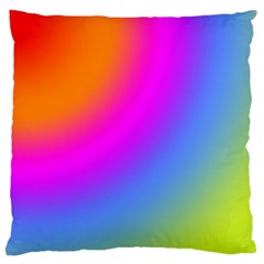 Radial Gradients Red Orange Pink Blue Green Standard Flano Cushion Case (one Side) by EDDArt