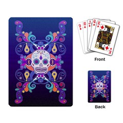 Día De Los Muertos Skull Ornaments Multicolored Playing Card by EDDArt