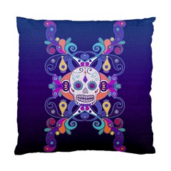 Día De Los Muertos Skull Ornaments Multicolored Standard Cushion Case (one Side) by EDDArt