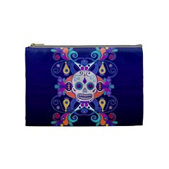 Día De Los Muertos Skull Ornaments Multicolored Cosmetic Bag (medium) 