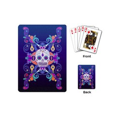 Día De Los Muertos Skull Ornaments Multicolored Playing Cards (mini)  by EDDArt