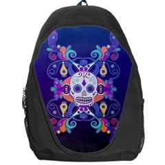 Día De Los Muertos Skull Ornaments Multicolored Backpack Bag by EDDArt