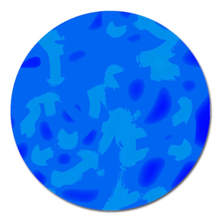 Simple blue Magnet 5  (Round)