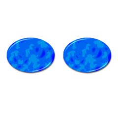 Simple Blue Cufflinks (oval) by Valentinaart