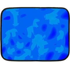 Simple Blue Fleece Blanket (mini) by Valentinaart