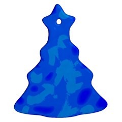 Simple Blue Ornament (christmas Tree) by Valentinaart