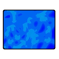 Simple Blue Double Sided Fleece Blanket (small)  by Valentinaart