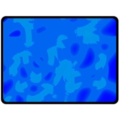 Simple Blue Double Sided Fleece Blanket (large)  by Valentinaart