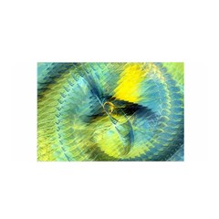 Light Blue Yellow Abstract Fractal Satin Wrap by designworld65