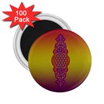 Flower Of Life Vintage Gold Ornaments Red Purple Olive 2.25  Magnets (100 pack)  Front