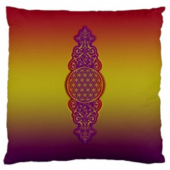 Flower Of Life Vintage Gold Ornaments Red Purple Olive Large Cushion Case (one Side) by EDDArt