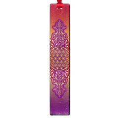 Flower Of Life Vintage Gold Ornaments Red Purple Olive Large Book Marks by EDDArt