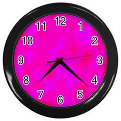 Simple Pink Wall Clocks (black) by Valentinaart