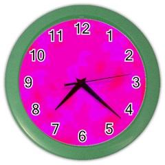 Simple Pink Color Wall Clocks by Valentinaart