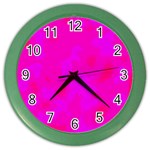 Simple pink Color Wall Clocks Front