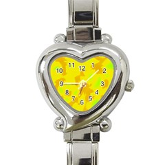 Simple Yellow Heart Italian Charm Watch by Valentinaart