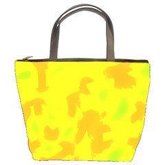 Simple Yellow Bucket Bags by Valentinaart