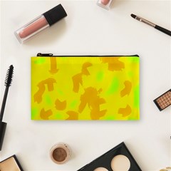 Simple Yellow Cosmetic Bag (small)  by Valentinaart