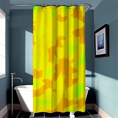 Simple Yellow Shower Curtain 36  X 72  (stall)  by Valentinaart