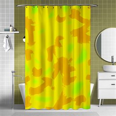 Simple Yellow Shower Curtain 48  X 72  (small)  by Valentinaart