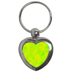 Simple Yellow And Green Key Chains (heart)  by Valentinaart