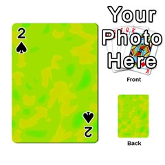 Simple Yellow And Green Playing Cards 54 Designs  by Valentinaart