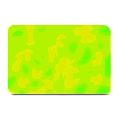 Simple Yellow And Green Plate Mats by Valentinaart