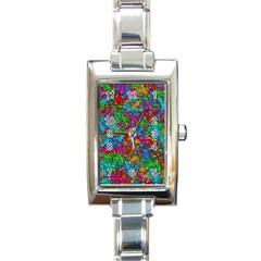 Lizards Rectangle Italian Charm Watch by Valentinaart