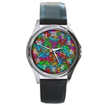 Lizards Round Metal Watch Front