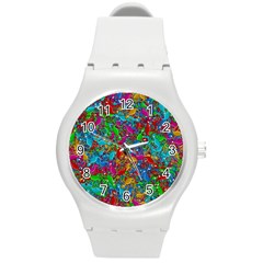 Lizards Round Plastic Sport Watch (m) by Valentinaart