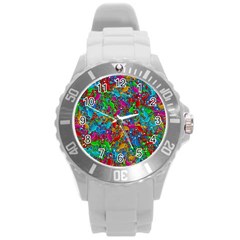 Lizards Round Plastic Sport Watch (l) by Valentinaart