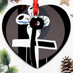 Dark Heart Ornament (2 Sides)