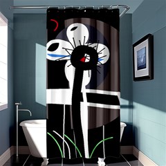 Dark Shower Curtain 36  X 72  (stall)  by Valentinaart