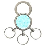 Blue Xmas pattern 3-Ring Key Chains Front