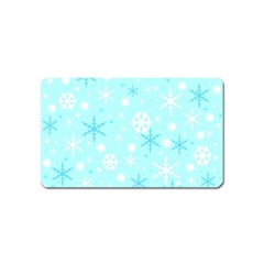 Blue Xmas Pattern Magnet (name Card) by Valentinaart