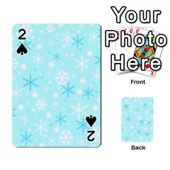 Blue Xmas Pattern Playing Cards 54 Designs  by Valentinaart