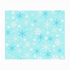 Blue Xmas Pattern Small Glasses Cloth (2-side) by Valentinaart