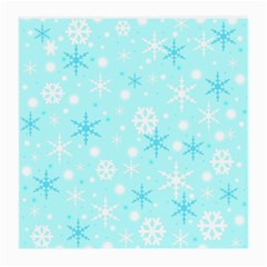 Blue Xmas Pattern Medium Glasses Cloth (2-side) by Valentinaart