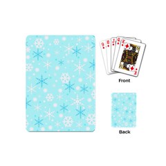 Blue Xmas Pattern Playing Cards (mini)  by Valentinaart