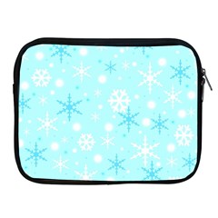 Blue Xmas Pattern Apple Ipad 2/3/4 Zipper Cases by Valentinaart