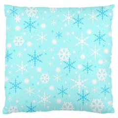 Blue Xmas Pattern Standard Flano Cushion Case (two Sides) by Valentinaart