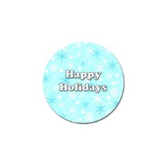 Happy Holidays Blue Pattern Golf Ball Marker by Valentinaart