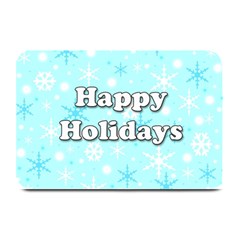 Happy Holidays Blue Pattern Plate Mats by Valentinaart