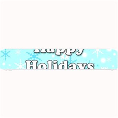 Happy Holidays Blue Pattern Small Bar Mats by Valentinaart