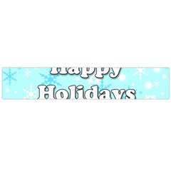 Happy Holidays Blue Pattern Flano Scarf (large) by Valentinaart