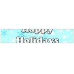 Happy holidays blue pattern Flano Scarf (Large) Front