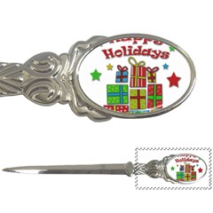 Happy Holidays - Gifts And Stars Letter Openers by Valentinaart